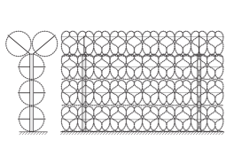 Чертеж забора с двойным верхним рядом спирального барьера Егоза