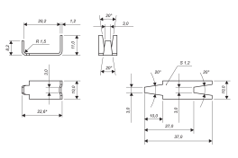 Чертеж скобы для колючей проволоки Егоза Стандарт