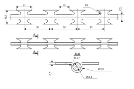 Чертеж колючей проволоки Егоза Кайман