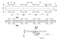 Чертеж колючей проволоки Егоза Супер