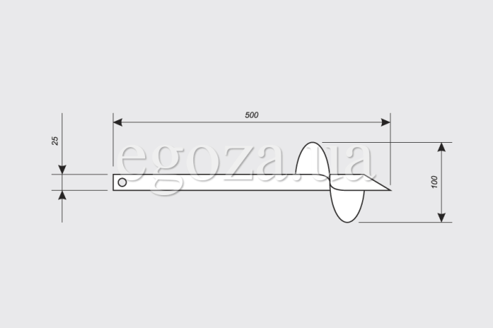 Чертеж винтовой сваи для монтажа Егозы