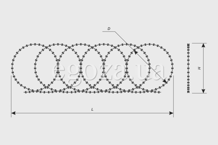 Чертеж плоского барьера Егоза