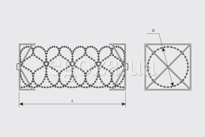Чертеж мобильного барьера безопасности Егоза