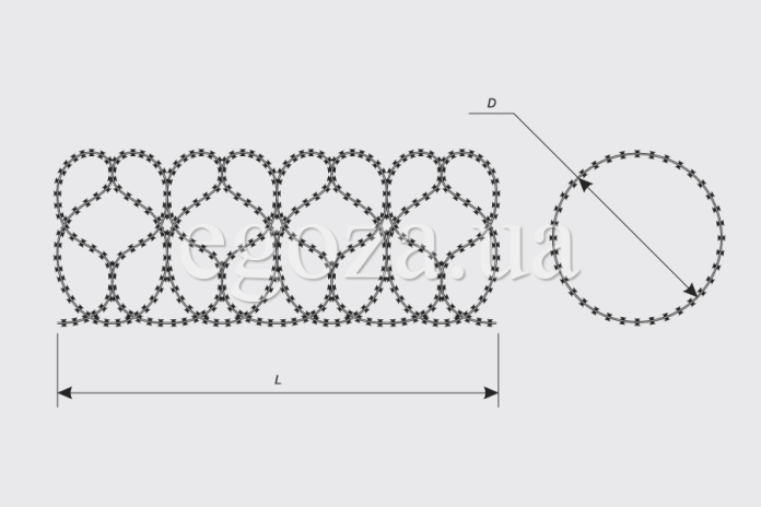 Чертеж спирального барьера Егоза Супер